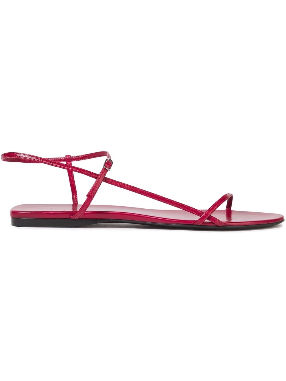 The Row Bare Minimal Strappy Sandals in Ruby Red